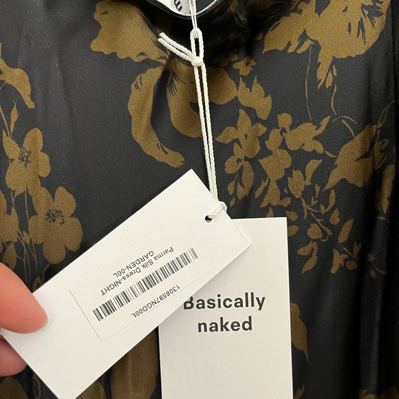 REFORMATION PARMA SILK DRESS - NIGHT GARDEN - SIZE LARGE - Picture 8 of 9